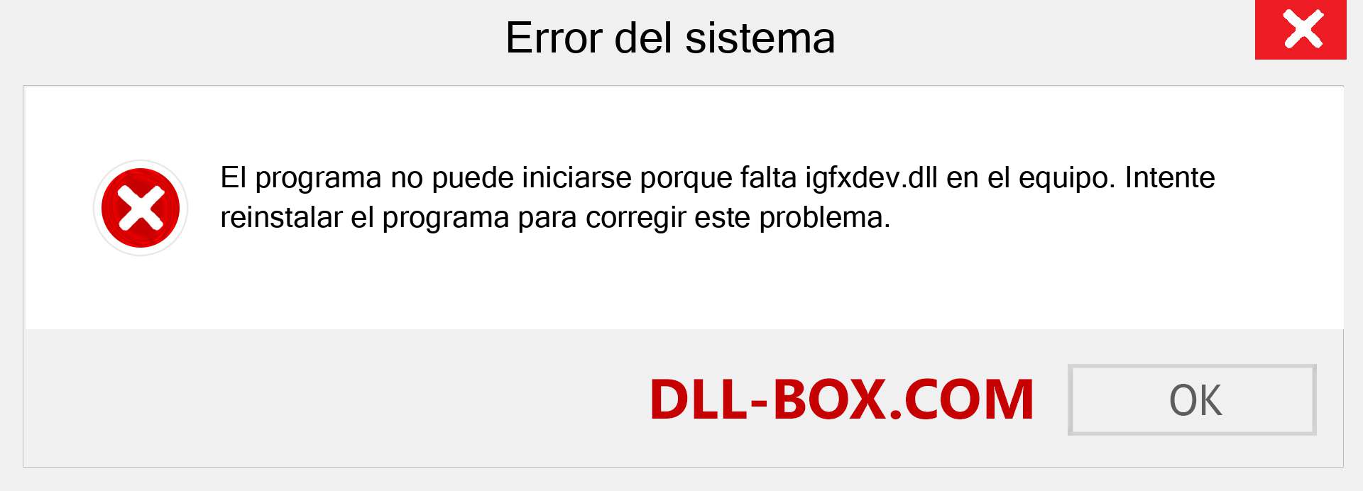 ¿Falta el archivo igfxdev.dll ?. Descargar para Windows 7, 8, 10 - Corregir igfxdev dll Missing Error en Windows, fotos, imágenes